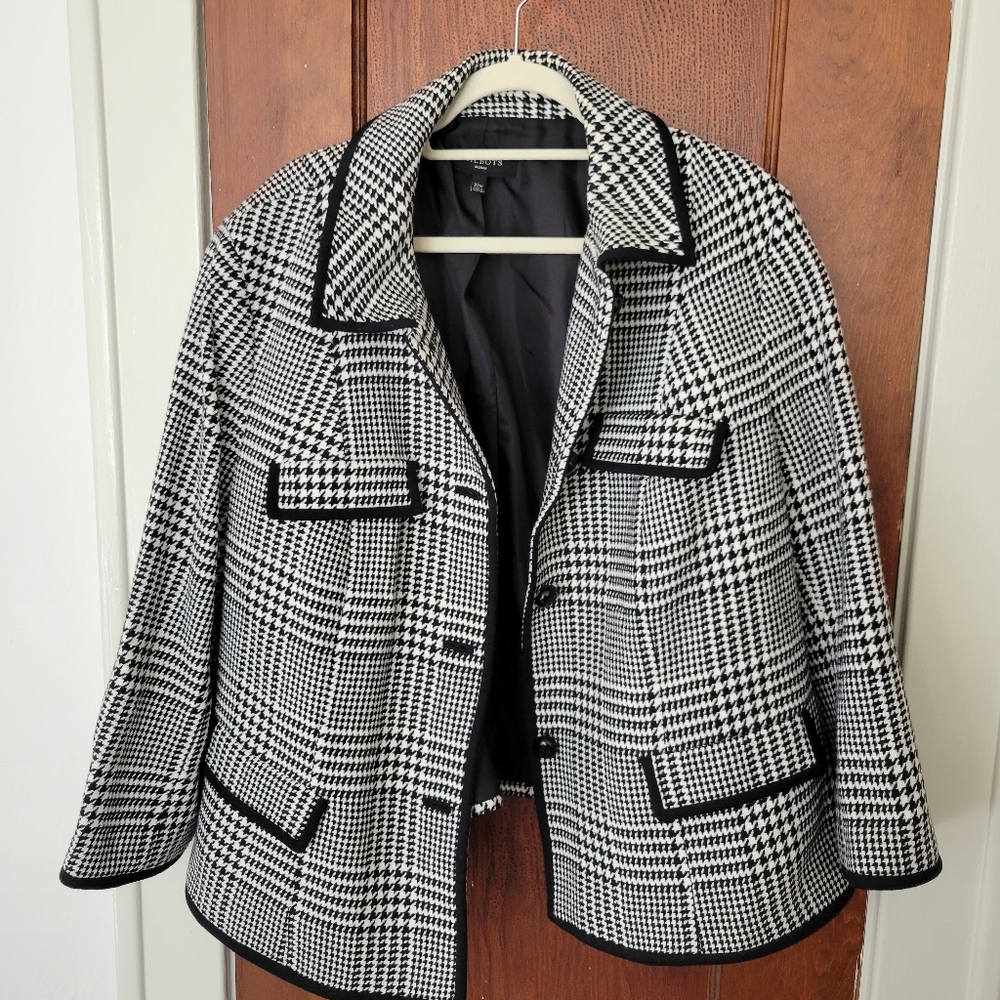 Talbots 22W Houndstooth Blazer